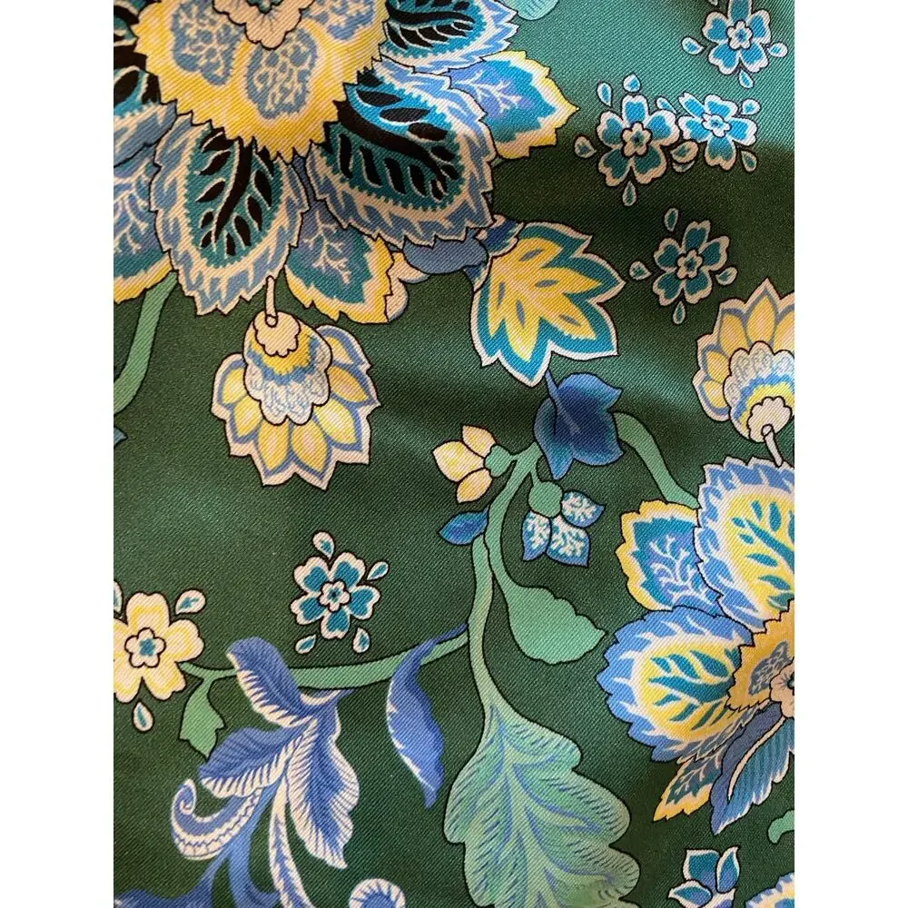 ANTHROPOLOGIE MAEVE Shorts Blue Green Floral Pull On Pockets Size L Boho - Picture 6 of 9